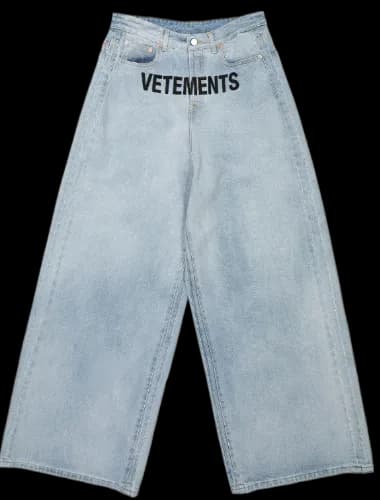 VETEMENTS LOGO BAGGY JEANS