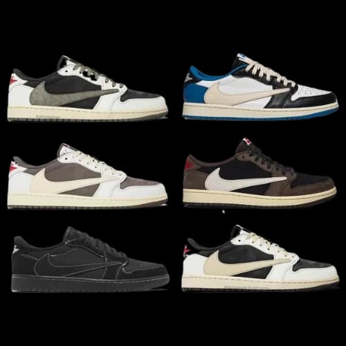Jordan 1 Travis Scott low and high 1:1