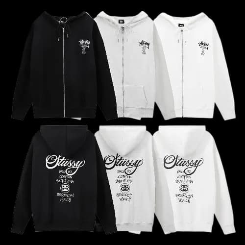 Stussy zipper hoodies