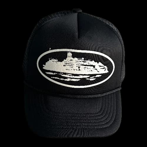 corteiz cap trucker black