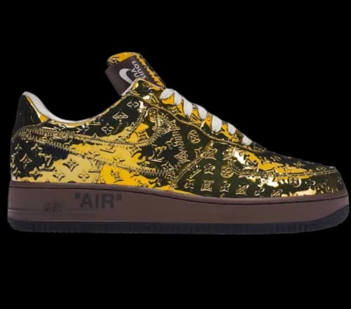 air force 1 x Louis Vuitton gold