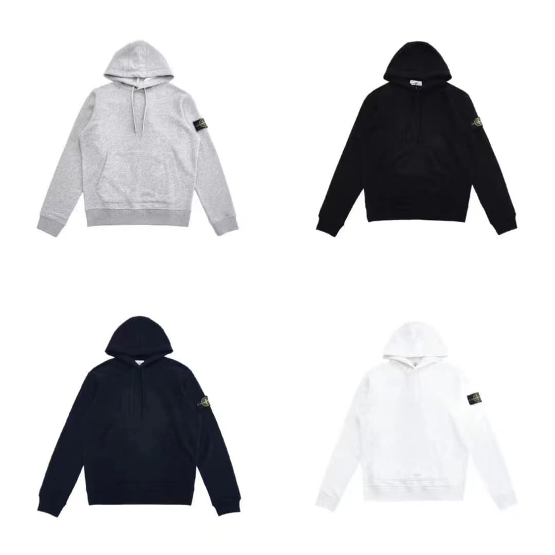 High-end STON 20SS stone compass badge basic functional men and women hooded jacket sweatshirt cross-border e-commerce