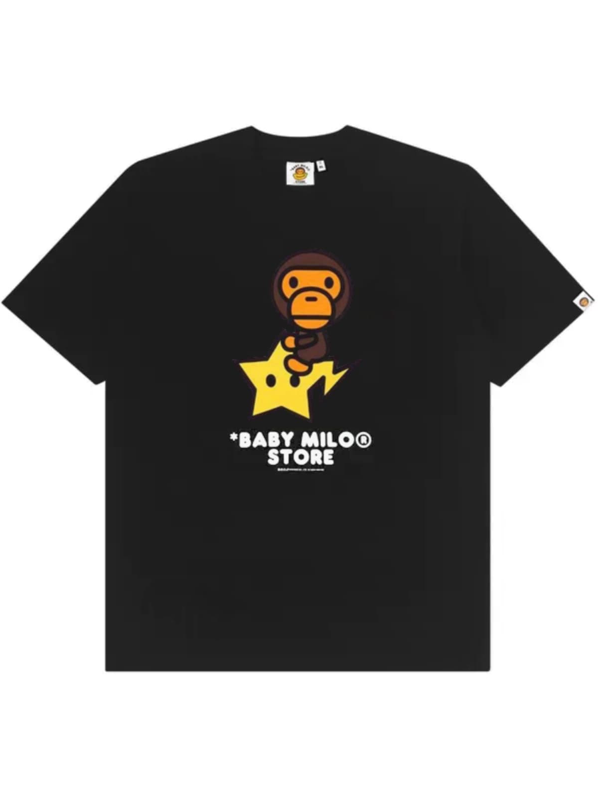 Japanese trendy brand aape ape head bape little monkey men and women fun Pac-Man print versatile short-sleeved T-shirt
