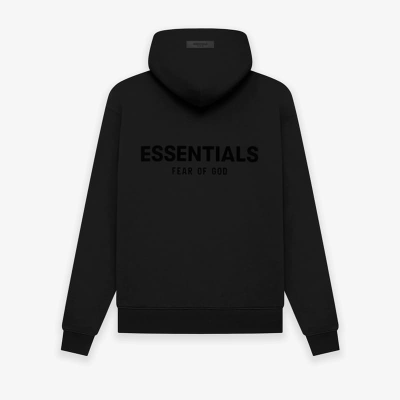 essentials hooded sweater flocked printed fleece-lined men's and women's spring couple coat American top fog double line