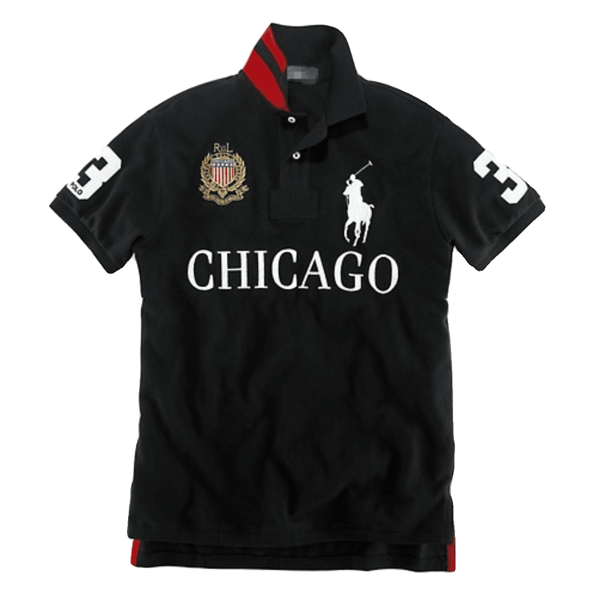 Summer retro men's stand-up collar POLO shirt short-sleeved T-shirt Chicago New York City Edition casual tops T-shirt men