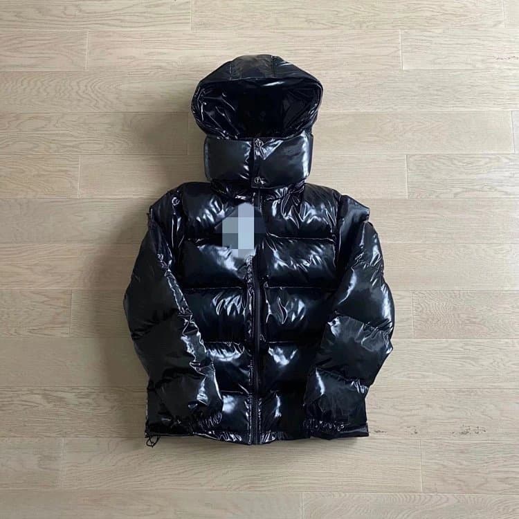 Trapstar Irongate pufferjacket with Detachable Hood (Gloss black) - Image 3