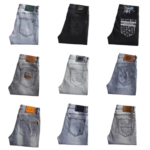 LUXURY BRANDS JEANS Versace Louis Vuitton Gucci Dior Moncler Fendi Armani Fendi Chrome Hearts