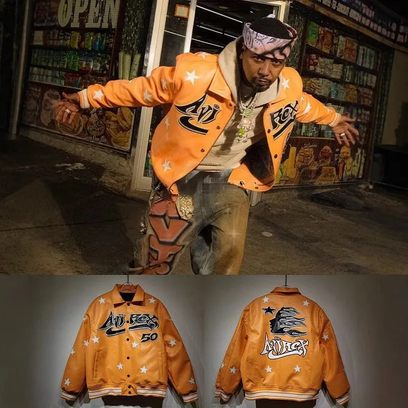 Hell Star Jacket Avirex co branded 50th anniversary limited edition retro trendy jacket motorcycle embroidered leather jacket 97